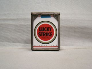 Old Hold A Pak Vintage Cigarette Pack Holder Lucky Strike Cigarettes Flip Top