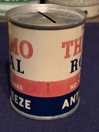 Vintage Thermo Royal Anti - Freeze Coin Bank 3 