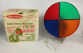 Vintage Peerless Color Whirl Electric Motor For Christmas Tree Lighting