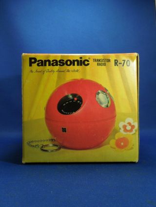 Vintage Retro Red Panasonic Transistor Radio R - 70 W/ Box