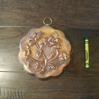 Vintage Copper Flower Mold,  Wall Hanging,  Vintage Jello Mold