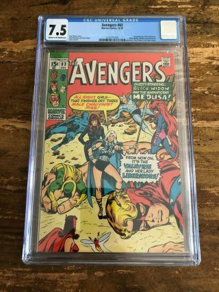 Avengers 83 1st Appearance Lady Liberators Valkyrie Cgc 7.  5 Marvel Comics 1970