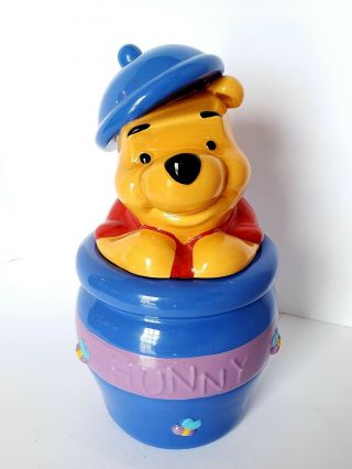Disney Winnie The Pooh Honey Bees Design Hunny Cookie Jar Ceramic