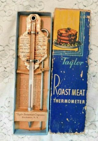 Antique / Vintage Taylor Roast Meat Thermometer Kitchen Utensil