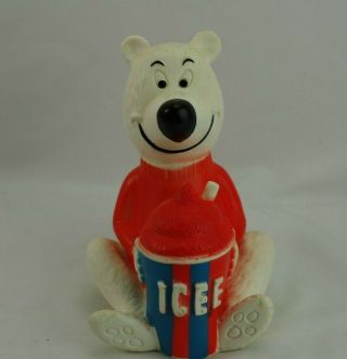 Icee Plastic Polar Bear Bank 1980 