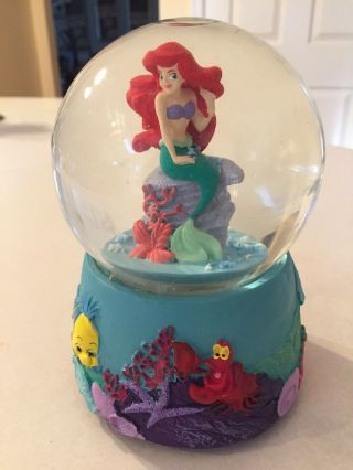 Disney The Little Mermaid Musical Snow Globe Vintage 90 