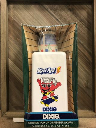 Vintage Kool - Aid Dixie Cup Dispenser Kool Aid Koolaid In Package 1988