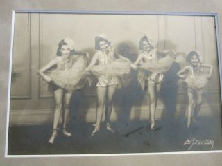 Vintage 1934 8x10 Photo Four Girls At Ballet School Dance Students Classroom Art