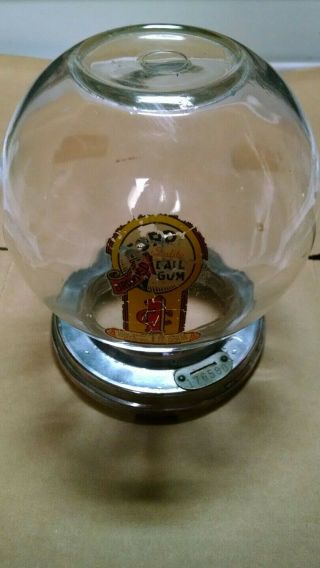 Ford Gumball Machine Glass Globe One Cent Penny