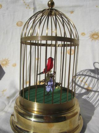 Vintage German Singing Bird Cage Music Box Automaton