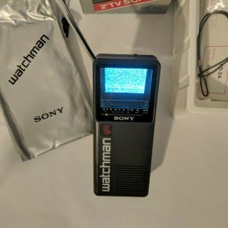 Vintage Sony Watchman Black Model FD - 2A 1987 2 