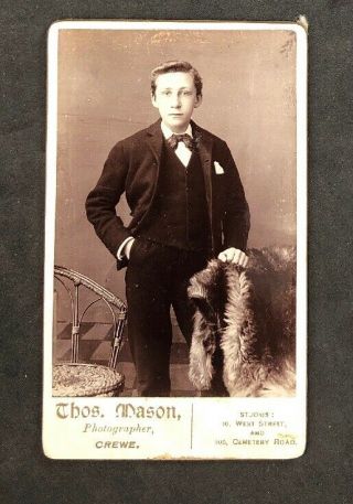 Victorian Carte De Visite Cdv: Young Gent: Mason: Crewe