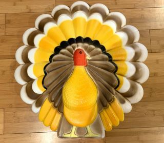 Vintage Thanksgiving Turkey Blow Mold Light Don Featherstone Union Products 19 "