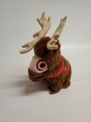 Target Bullseye Plush Dog Brown & Red Reindeer - Christmas Santas Reindeer