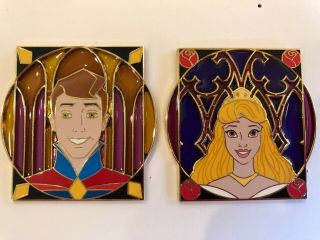 Disney Pins Reveal & Conceal Sleeping Beauty Prince Phillip Stained Glass