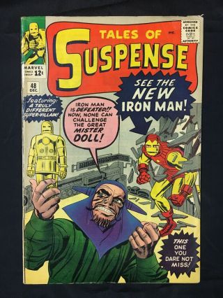 Tales Of Suspense 48 (marvel Comic 12/1963) 1st Iron Man Steve Ditko Gd,