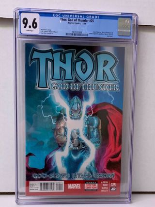 Thor God Of Thunder 25 Cgc 9.  6 Nm,  White Pages Jane Foster 2014
