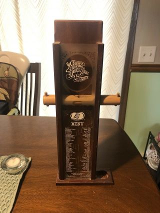 Vintage The Great American Jelly Belly Machine Bean Dispenser With Flavors Wood