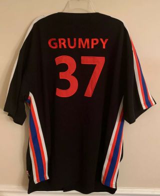 Grumpy Grumpsville Foulers Walt Disney World Baseball Jersey Shirt Mens Size Xl