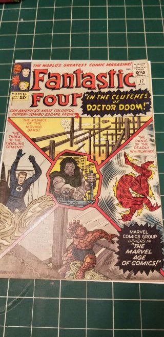 Fantastic Four 17 Dr Doom On Cover 1963 Marvel Comics 4.  0