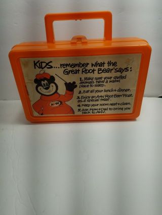 A&w Root Beer Collectibles Lunch Box Empty 8 " Long And 7 " Tall In