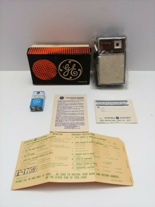 Ge Transitor Radio P1759 With Paperwork And Battery