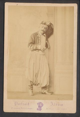 Cab1909 French Victorian Cabinet Photo: Gent In Turkish Dress,  Petit,  Paris