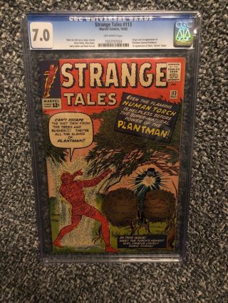 1963 Marvel Strange Tales 113 1st Appearance Plantman Cgc 7.  0 Stan Lee Ditko