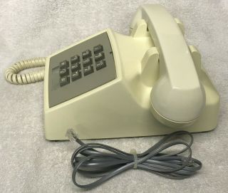 Vintage 1970s WESTERN ELECTRIC 2500D (7 - 71) WHITE PushButton Touch Desktop Phone 2