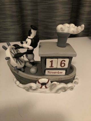 Hallmark Mickey Mouse Steamboat Willie Disney Resin Perpetual Calendar