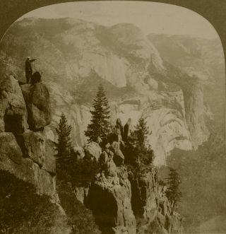 Keystone Stereoview The View Overlooking Yosemite Valley,  California 1920s 9465