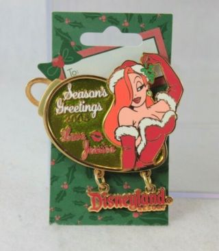 Disney Dlr Happy Holiday Ornament Pin Le 1500 Jessica Rabbit Seasons Greetings