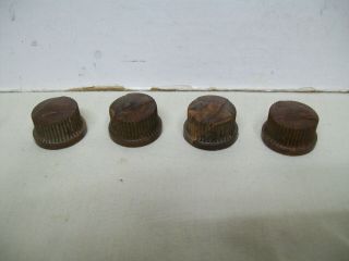 Set Of 4 Marbled Knobs For Philco Model 46 - 1209