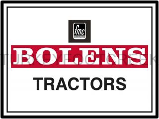Fmc Bolens Tractors 9 " X 12 " Aluminum Sign