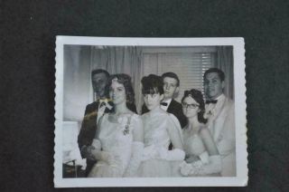 Vintage Polaroid Photo Pretty Teen Girls On Prom Night Vernacular 970047
