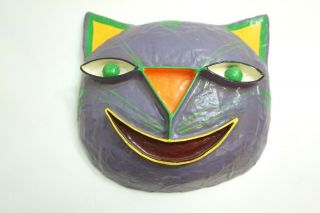 Vintage Kindred Spirits Paper Mache Cat Mask By Artist Gina Truex 359 / 975