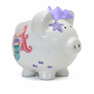 Child To Cherish Ceramic Piggy Bank For Girls,  Mermaid