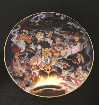 Limited Edition Disneyana Convention Collectible Disney Villains Plate