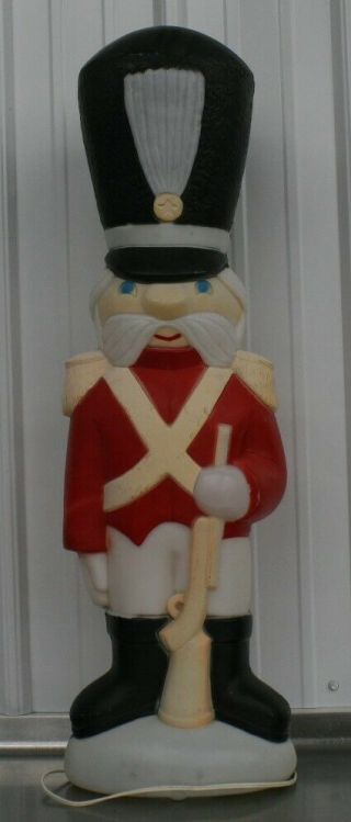 Vintage Empire 34 " Christmas Toy Soldier Rifleman Lighted Blow Mold Yard Decor B