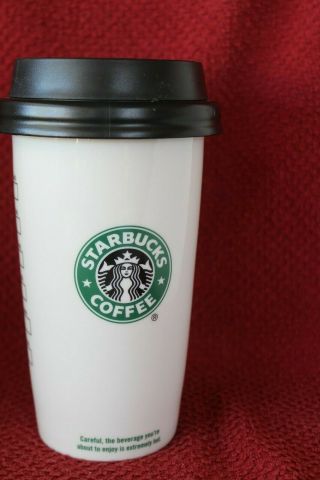 Starbucks Coffee Ceramic Travel Mug Cup 12 Oz,  2009 Mermaid Siren