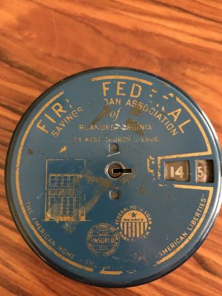 Vintage Add O Bank First Federal Bank Of Roanoke Virginia 1940s Keys 2