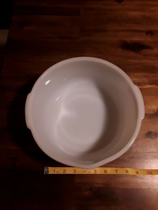 Vintage Fire King Milk Glass Mixing Bowl For Sunbeam Mixer