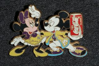 Disney Pin Mickey Mouse Fantasy Minnie Coca - Cola Dancing Coke Can