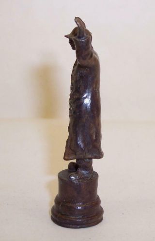 Vintage WW1 GERMAN Prisoner of WAR Sculpture PIPE TAMPER Wax Seal BRONZE Brass 3