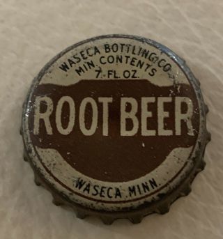 Vintage Cork Lined Bottle Cap Crown Waseca Bottling Root Beer Soda Minnesota Mn