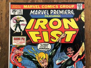 Marvel Premiere 15 MARVEL COMICS 1974 - Origin & 1st app Iron Fist 2 2