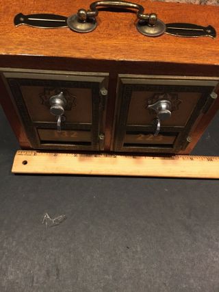 Vintage Double Post Office Lock Box Door Bank 3