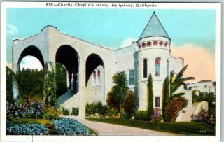 Hollywood California Postcard Charlie Chaplin 