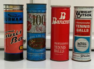 Vintage Tennis Tin Can Balls Antique Container Ditson Tournament Bancroft