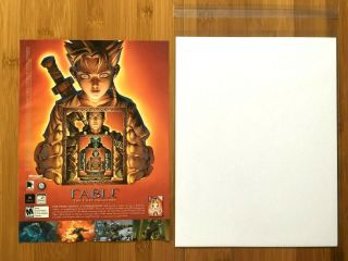 Fable: The Lost Chapters Xbox 360 2005 Vintage Poster Ad Art Print Promo RPG 2